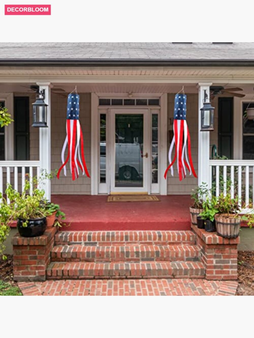 60 Inch Heavy Duty Patriotic Windsock Outdoor Decor USA Flag Nylon - Picture 6 of 7